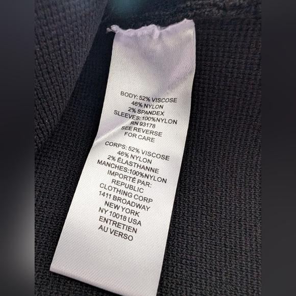 House of Harlow 1960 Black Mock Neck Top with Sheer Puff Sleeves - Picture 4 of 6